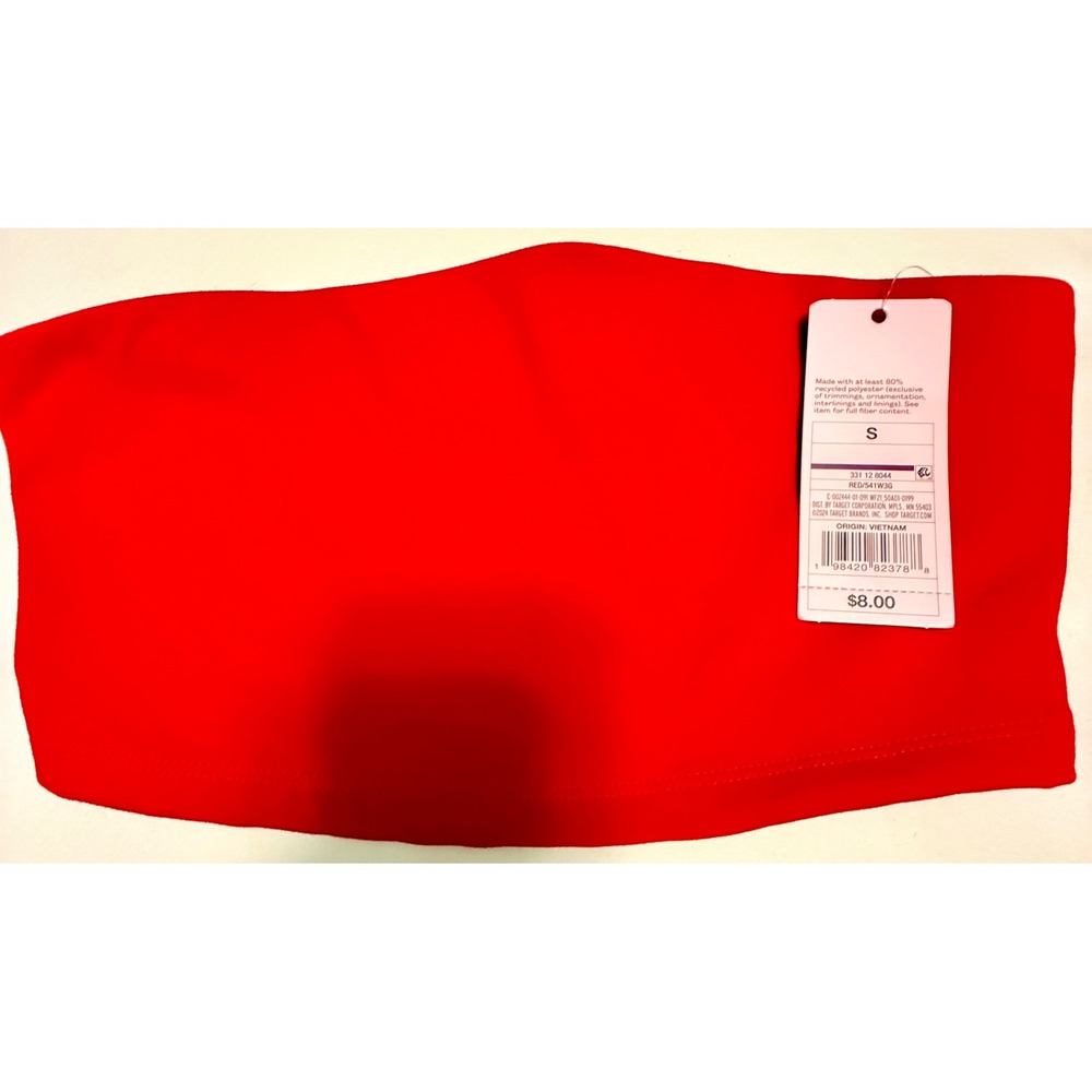 Wild Fable Tube Top Womens Small Red NEW ButterBliss Strapless Stretch Bodice